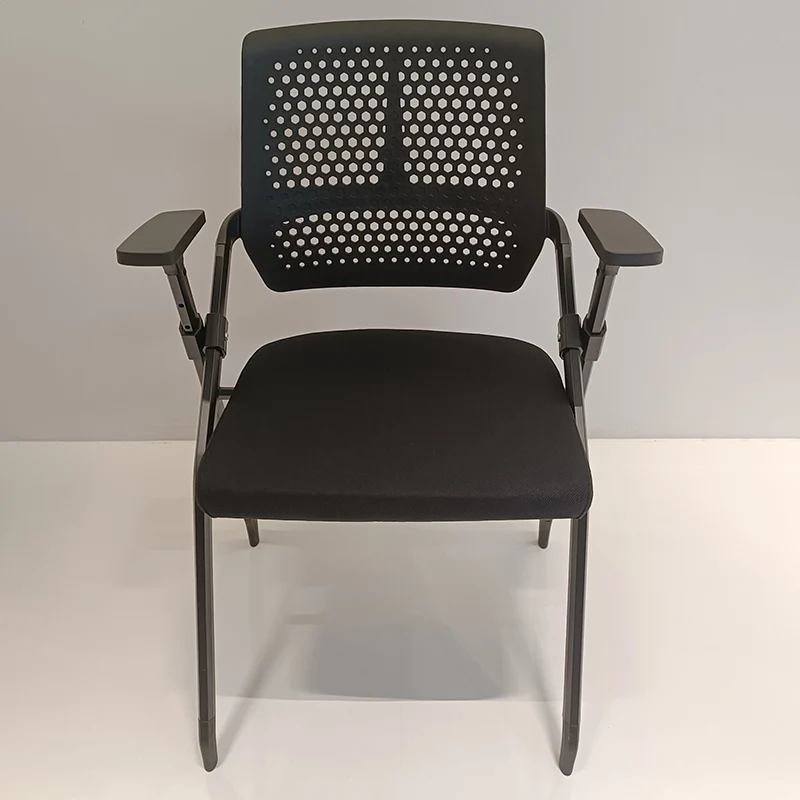 Modern Professional Ergonomic Training Chair - Rectangle Foldable Desk Chair With High-Density Cushion For Home Office