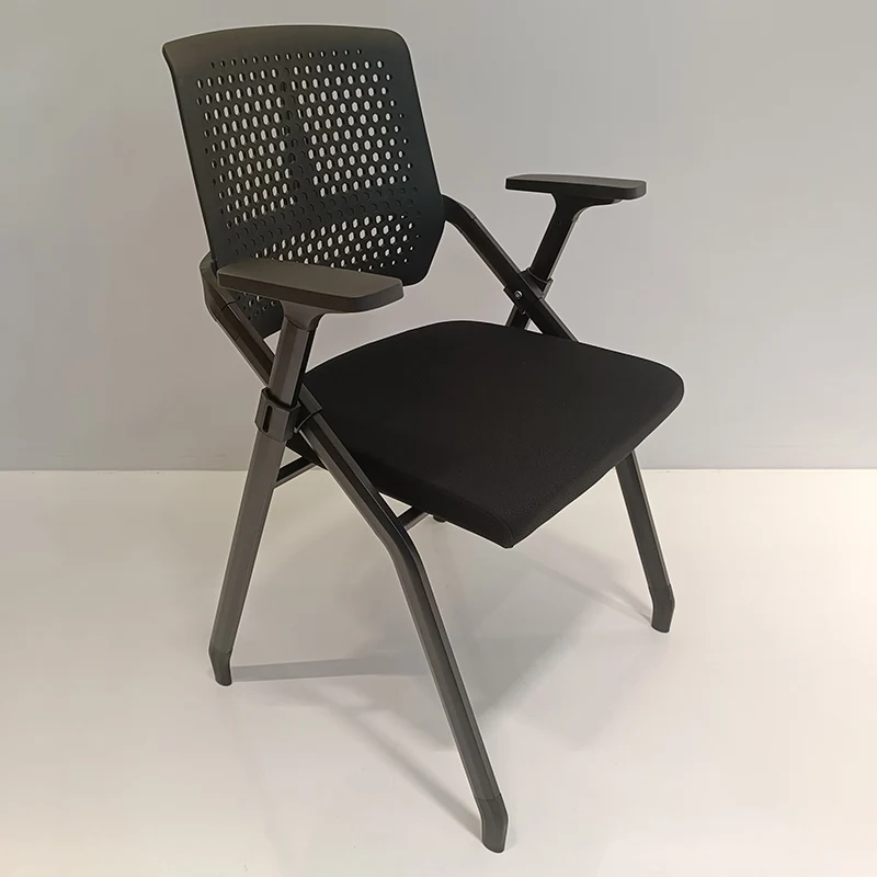 Modern Professional Ergonomic Training Chair - Rectangle Foldable Desk Chair With High-Density Cushion For Home Office
