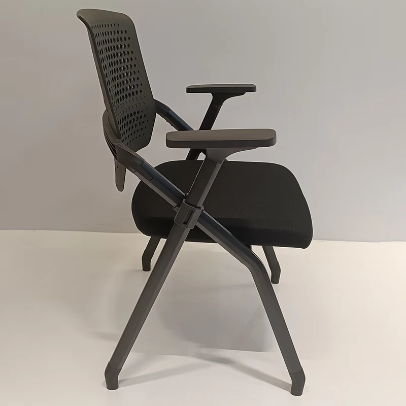 Modern Professional Ergonomic Training Chair - Rectangle Foldable Desk Chair With High-Density Cushion For Home Office