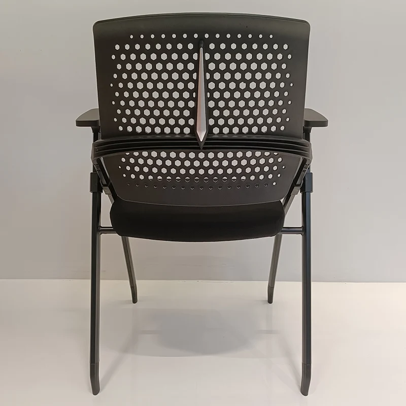 Modern Professional Ergonomic Training Chair - Rectangle Foldable Desk Chair With High-Density Cushion For Home Office