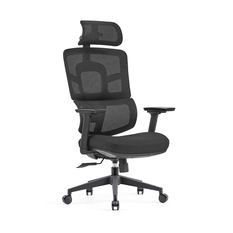 Modern Minimalist Durable High Back Desk Chair - Adjustable Headrest & Lumbar Support Office Chair For Home Office