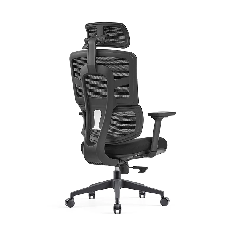 Modern Minimalist Durable High Back Desk Chair - Adjustable Headrest & Lumbar Support Office Chair For Home Office