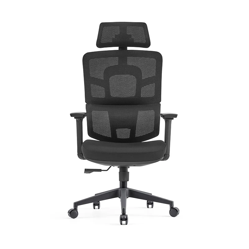 Modern Minimalist Durable High Back Desk Chair - Adjustable Headrest & Lumbar Support Office Chair For Home Office