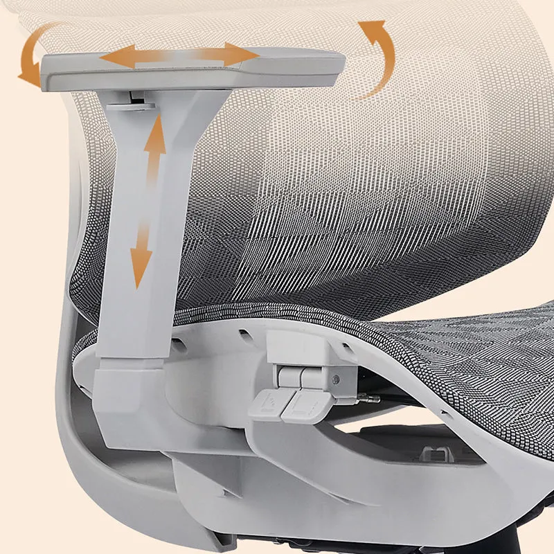 Modern Ergonomic High Back Mesh Grey Executive Office Chair - Adjustable 3D Armrests Lumbar Support Swivel Desk Chair For Home Office
