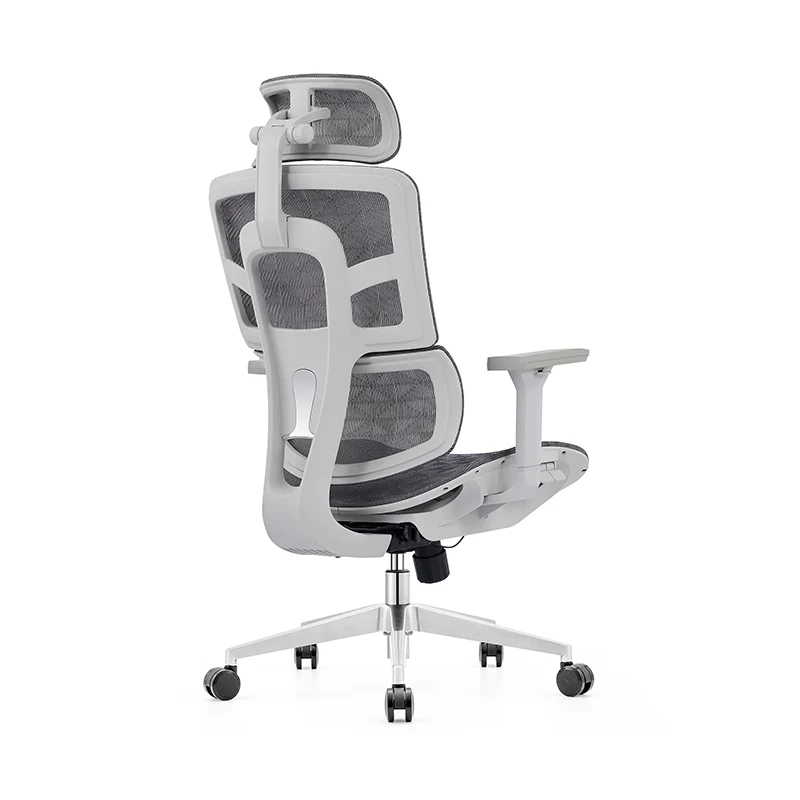 Modern Ergonomic High Back Mesh Grey Executive Office Chair - Adjustable 3D Armrests Lumbar Support Swivel Desk Chair For Home Office