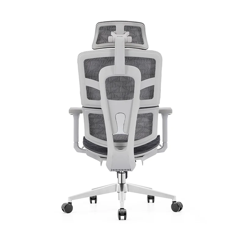 Modern Ergonomic High Back Mesh Grey Executive Office Chair - Adjustable 3D Armrests Lumbar Support Swivel Desk Chair For Home Office
