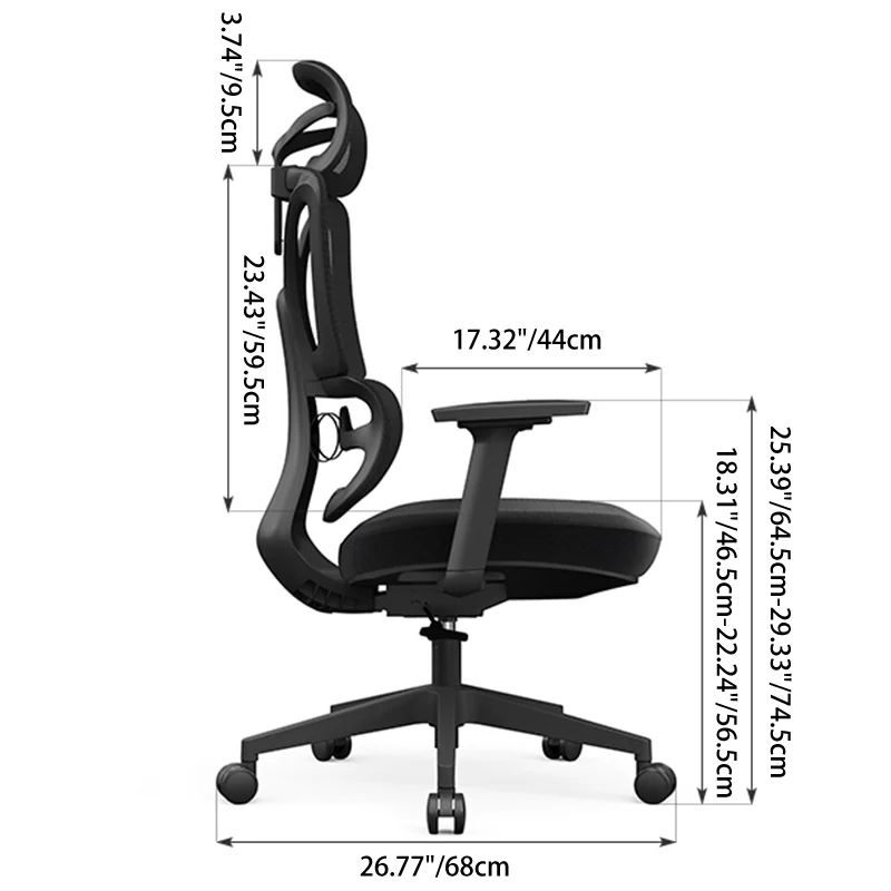 Modern Heavy Duty Ergonomic High Back Mesh Office Chair - SGS Certified Gas Lift 3D Armrests Desk Chair For Home Office