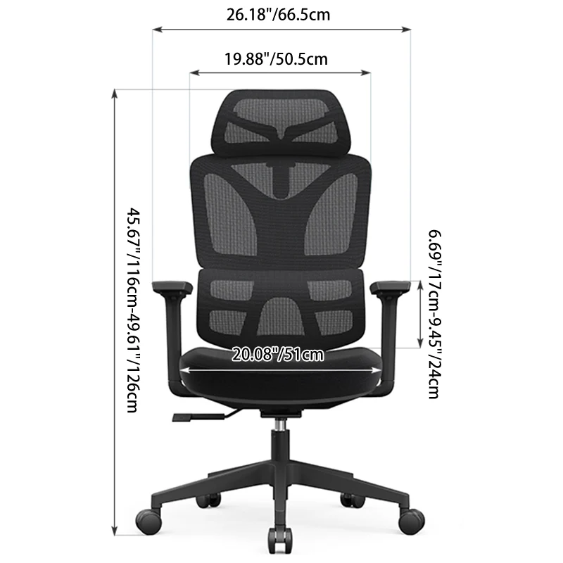 Modern Heavy Duty Ergonomic High Back Mesh Office Chair - SGS Certified Gas Lift 3D Armrests Desk Chair For Home Office