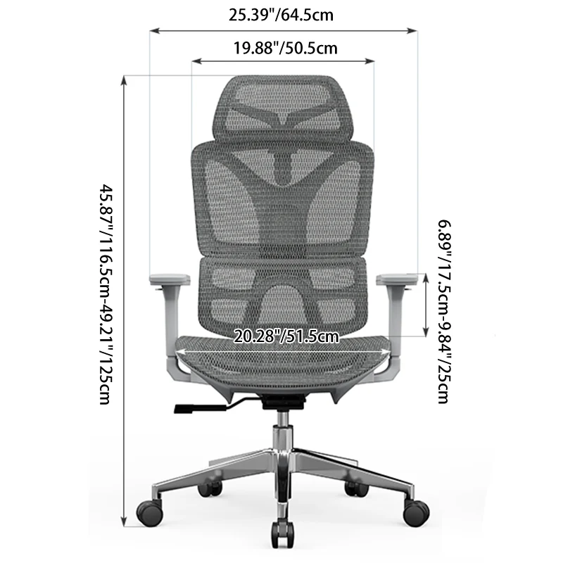 Modern Breathable Ergonomic High Back Durable Mesh Desk Chair - Adjustable Lumbar Support 3D Armrests Office Chair For Home Office