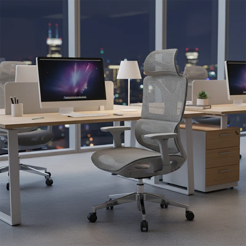 Modern Breathable Ergonomic High Back Durable Mesh Desk Chair - Adjustable Lumbar Support 3D Armrests Office Chair For Home Office