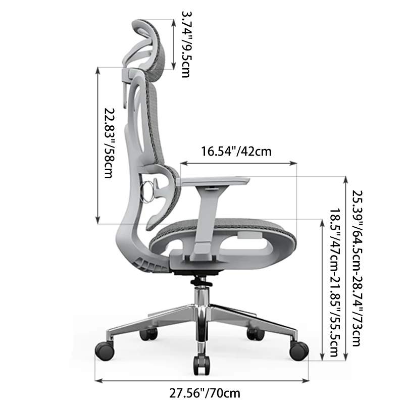 Modern Breathable Ergonomic High Back Durable Mesh Desk Chair - Adjustable Lumbar Support 3D Armrests Office Chair For Home Office