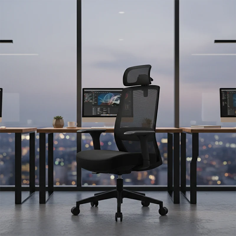 Modern Minimalist Ergonomic Desk Chair - High-Back Mesh Gaming Chair: Adjustable Headrest And Armrest For Home Office