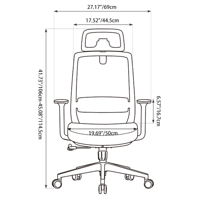 Modern Minimalist Ergonomic Desk Chair - High-Back Breathable Mesh Gaming Chair: Adjustable Headrest And Lumbar Support For Home Office