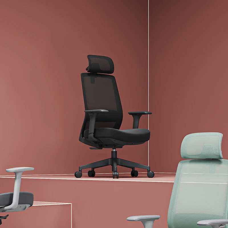 Modern Minimalist Ergonomic Desk Chair - High-Back Breathable Mesh Gaming Chair: Adjustable Headrest And Lumbar Support For Home Office