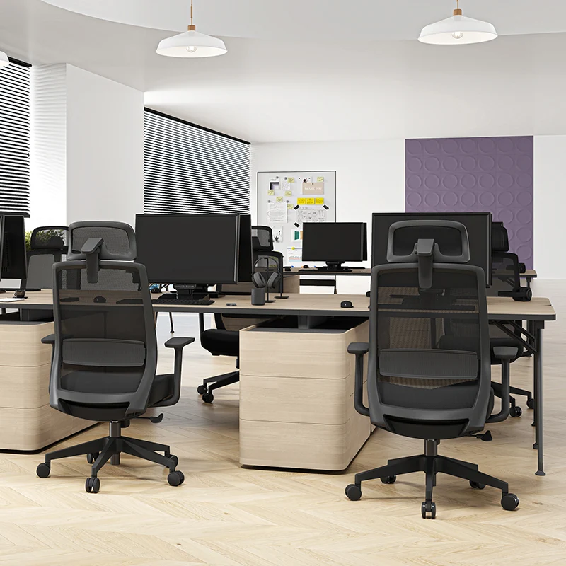 Modern Minimalist Ergonomic Desk Chair - High-Back Breathable Mesh Gaming Chair: Adjustable Headrest And Lumbar Support For Home Office