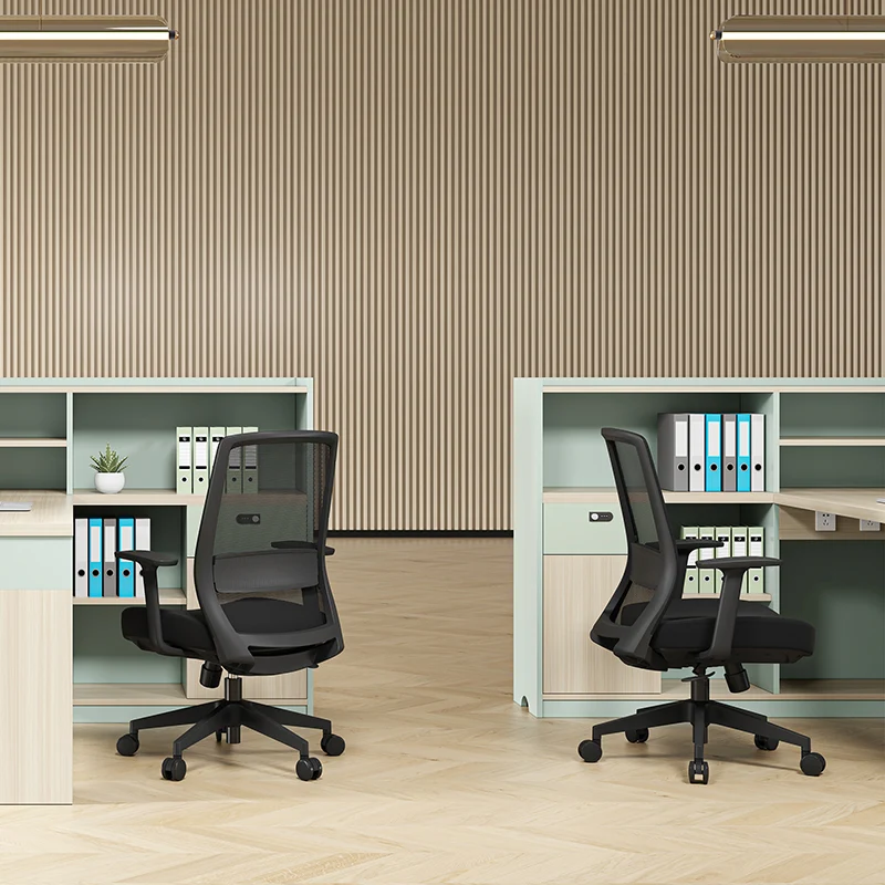 Modern Minimalist Mid-Back Ergonomic Desk Chair - Breathable Mesh Gaming Chair: Adjustable Lumbar Support Swivel Chair For Home Office