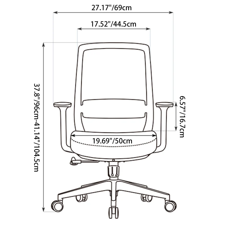 Modern Minimalist Mid-Back Ergonomic Desk Chair - Breathable Mesh Gaming Chair: Adjustable Lumbar Support Swivel Chair For Home Office