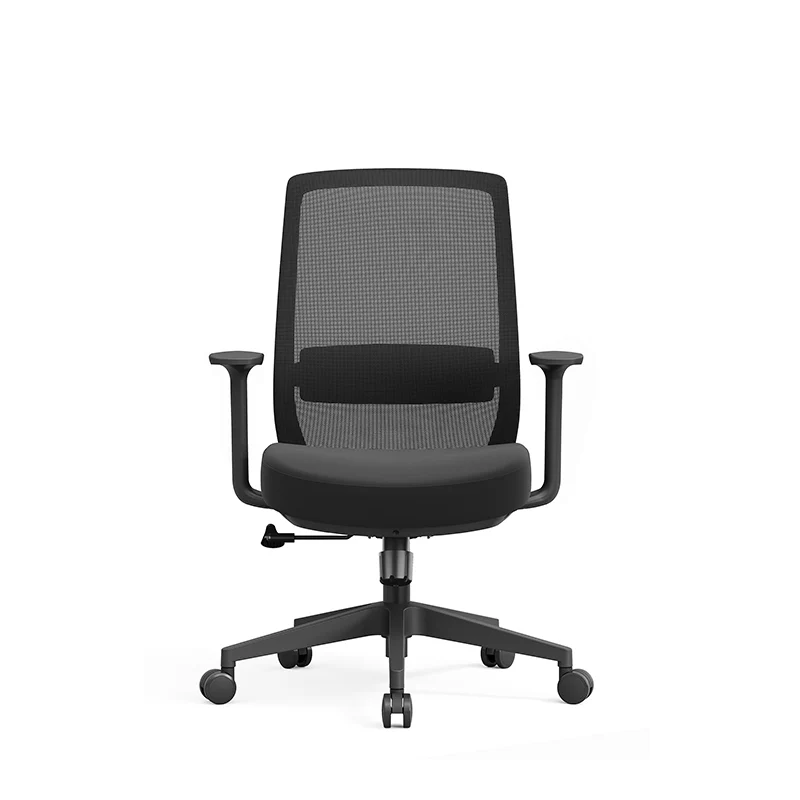 Modern Minimalist Mid-Back Ergonomic Desk Chair - Breathable Mesh Gaming Chair: Adjustable Lumbar Support Swivel Chair For Home Office