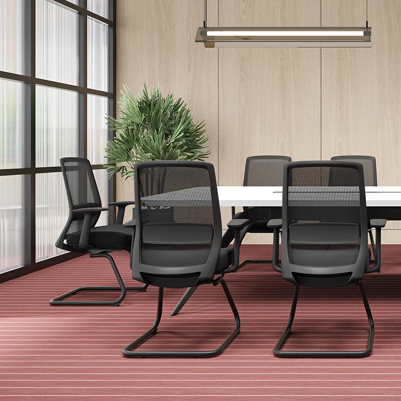 Modern Minimalist Executive Desk Chair - Breathable Mesh Office Reception Chair: Ergonomic Conference Chair For Home Office
