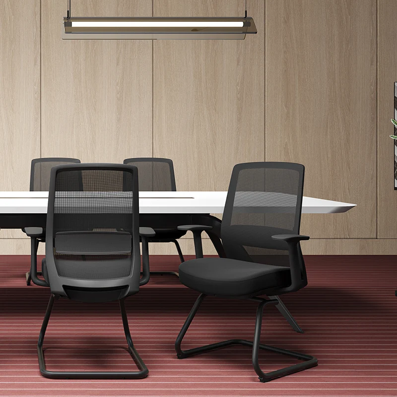 Modern Minimalist Executive Desk Chair - Breathable Mesh Office Reception Chair: Ergonomic Conference Chair For Home Office