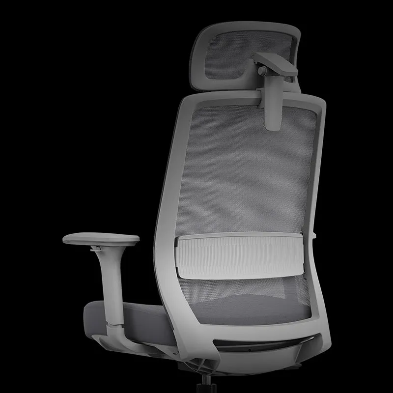 Modern Minimalist Ergonomic Desk Chair - 4D Headrest Breathable Mesh Chair: Lumbar Support Gaming Chair With Height Adjustment & Swivel For Home Office