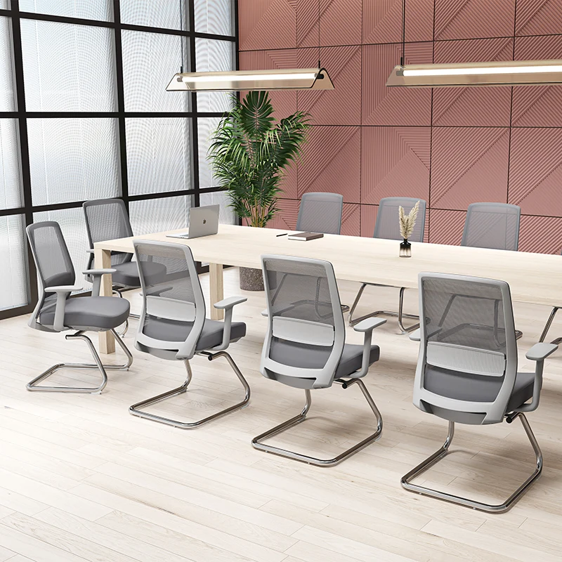 Modern Minimalist Executive Visitor Chair - Mesh Office Reception Chair: Breathable Ergonomic Desk Chair For Home Office