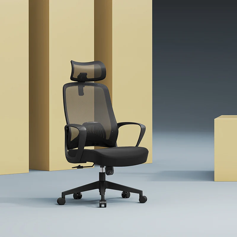 Modern Minimalist High-Back Ergonomic Desk Chair: Adjustable Headrest Gaming Chair - Height-Adjustable Swivel Chair For Home Office