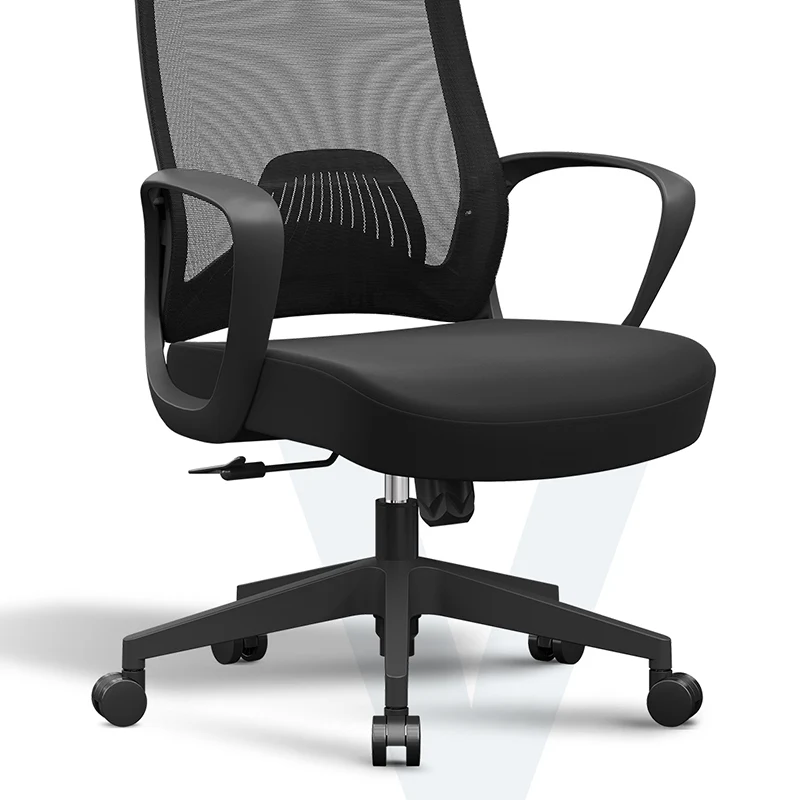 Modern Minimalist Mid-Back Desk Chair: Ergonomic Gaming Chair - Breathable Mesh Height-Adjustable Swivel Chair For Home Office