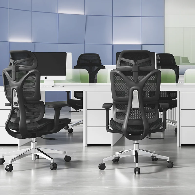 Modern Minimalist High Back Executive Breathable Mesh Ergonomic Office Chair - Adjustable Headrest Lumbar Support Desk Chair For Home Office