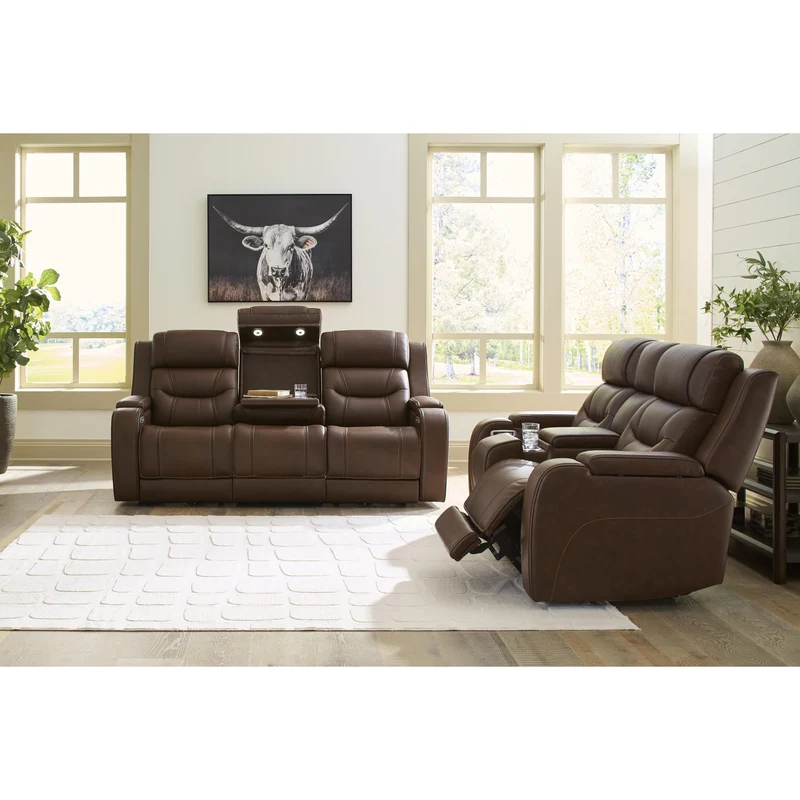 Signature Design by Ashley Knightington PCU1160215A Power Reclining Sofa with Audio Seating