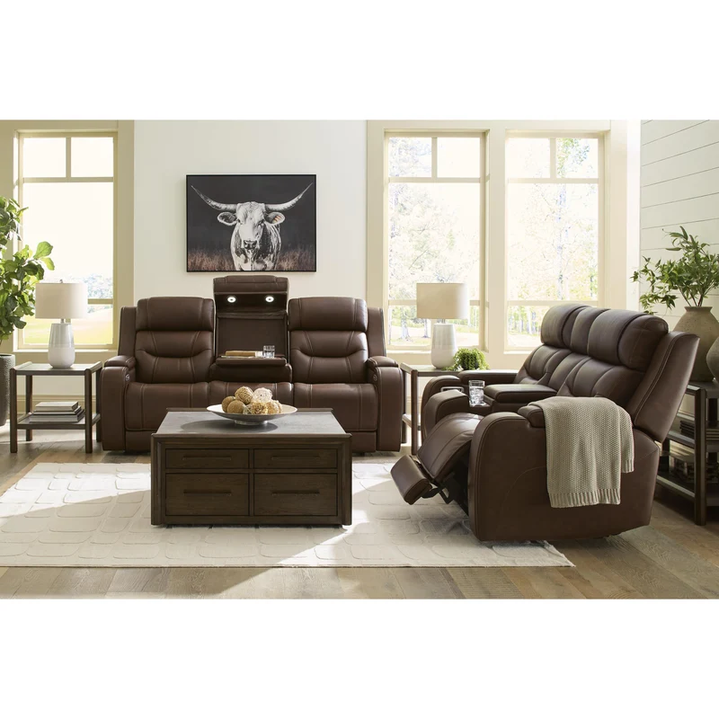 Signature Design by Ashley Knightington PCU1160215A Power Reclining Sofa with Audio Seating