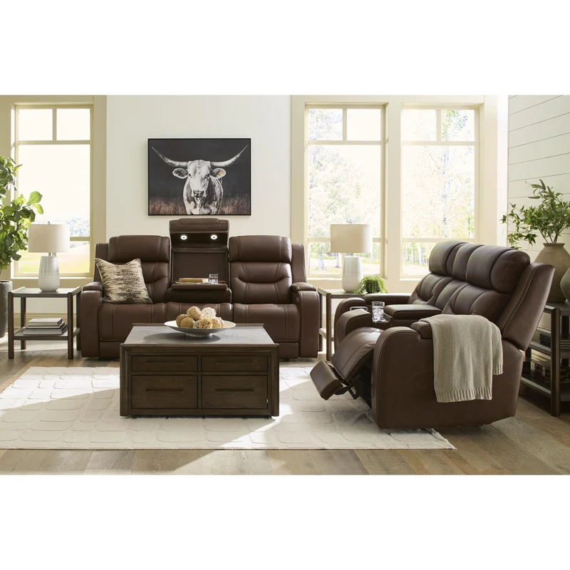 Signature Design by Ashley Knightington PCU1160215A Power Reclining Sofa with Audio Seating