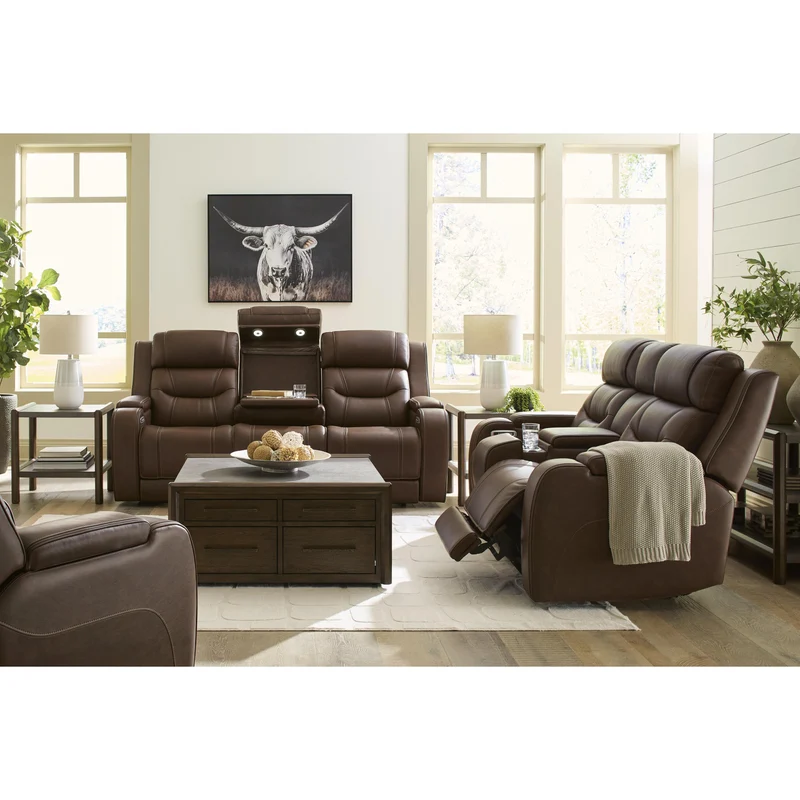 Signature Design by Ashley Knightington PCU1160215A Power Reclining Sofa with Audio Seating