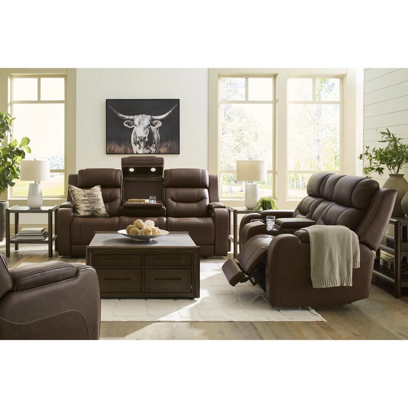Signature Design by Ashley Knightington PCU1160215A Power Reclining Sofa with Audio Seating