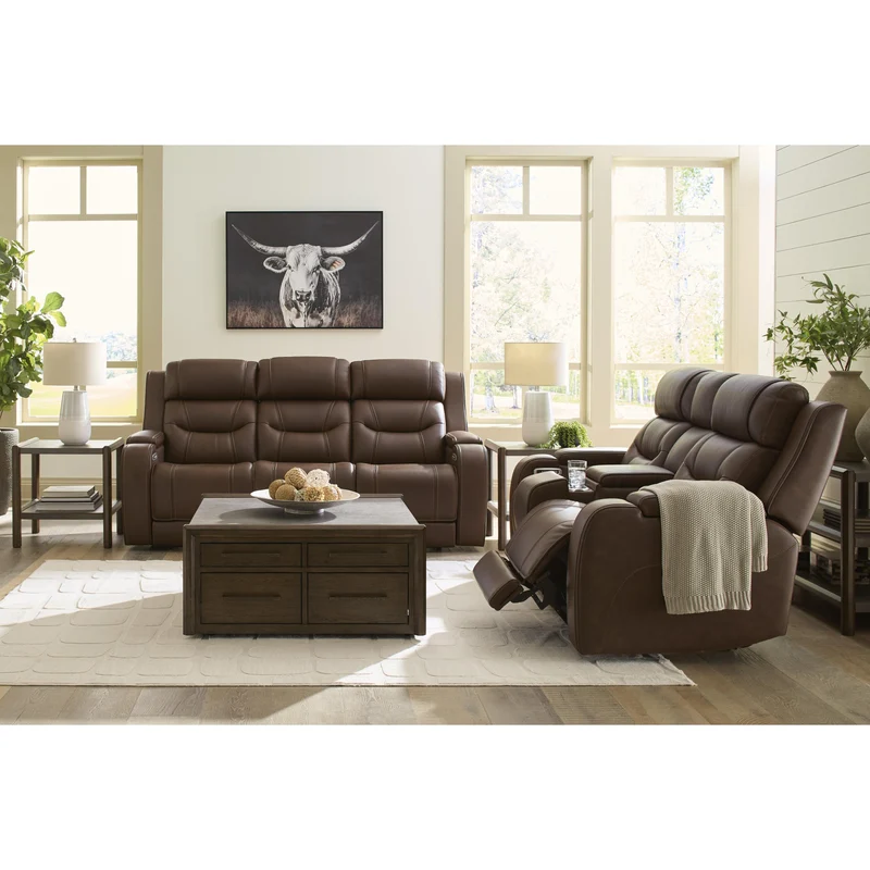 Signature Design by Ashley Knightington PCU1160215A Power Reclining Sofa with Audio Seating