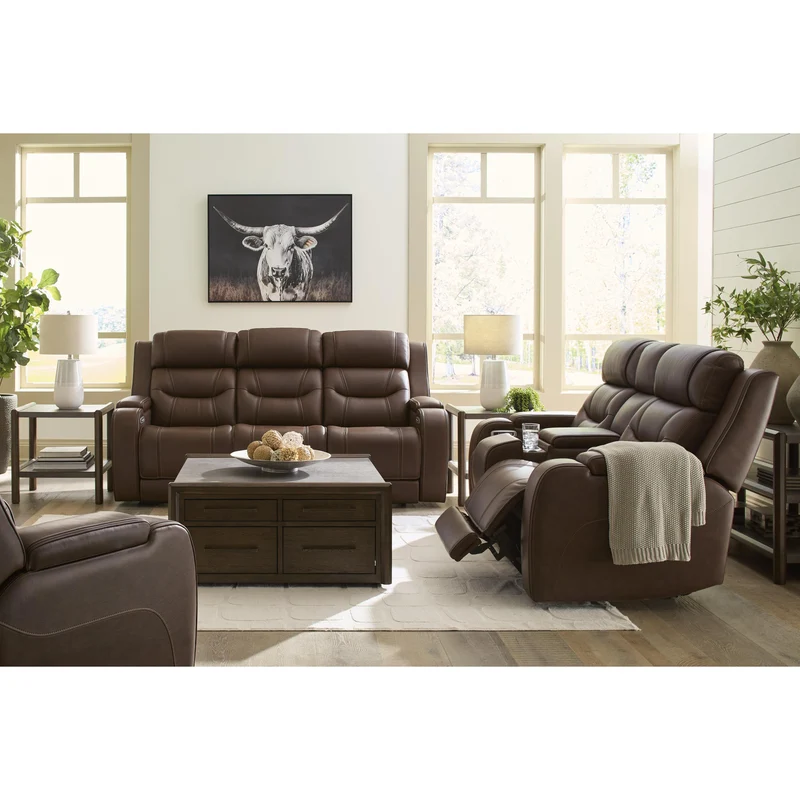 Signature Design by Ashley Knightington PCU1160215A Power Reclining Sofa with Audio Seating