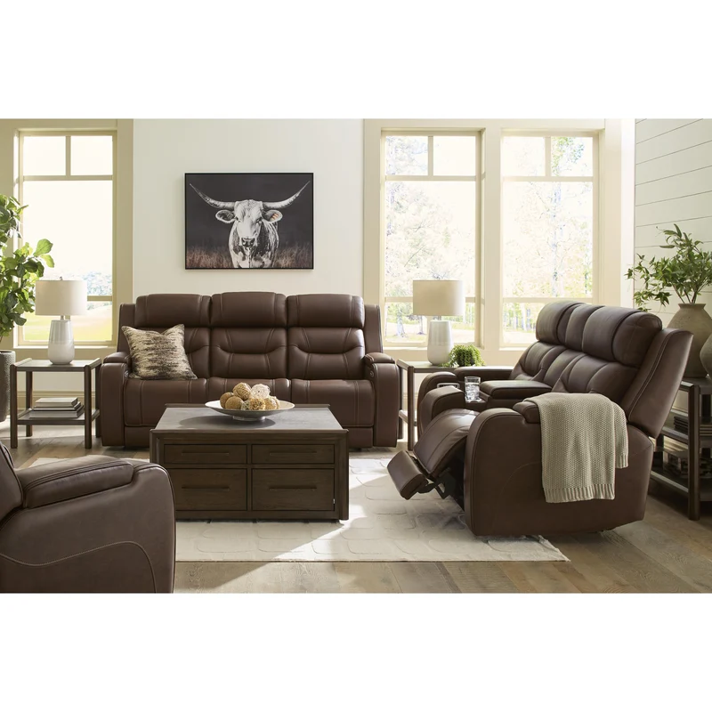 Signature Design by Ashley Knightington PCU1160215A Power Reclining Sofa with Audio Seating