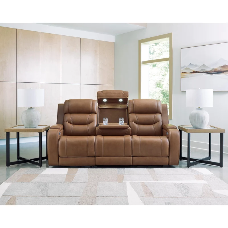 Signature Design by Ashley Knightington PCU1160015A Power Reclining Sofa with Audio Seating