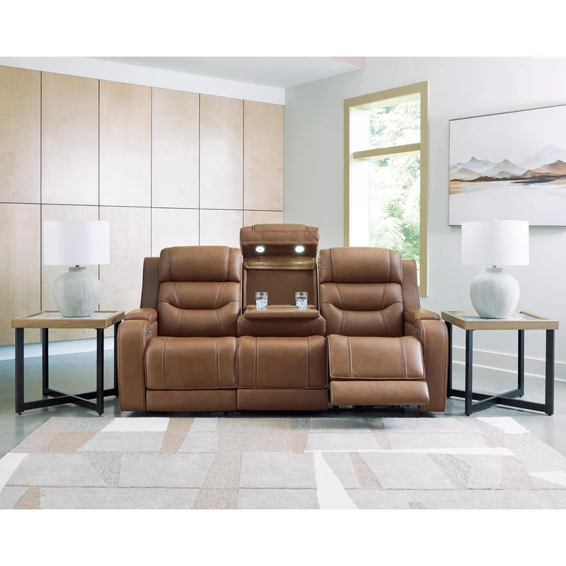 Signature Design by Ashley Knightington PCU1160015A Power Reclining Sofa with Audio Seating