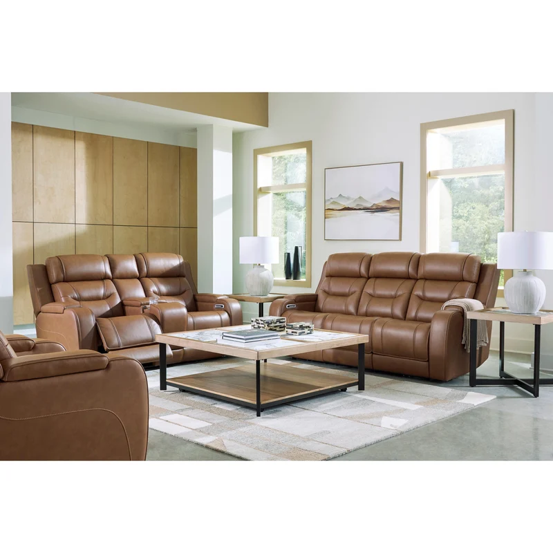 Signature Design by Ashley Knightington PCU1160015A Power Reclining Sofa with Audio Seating