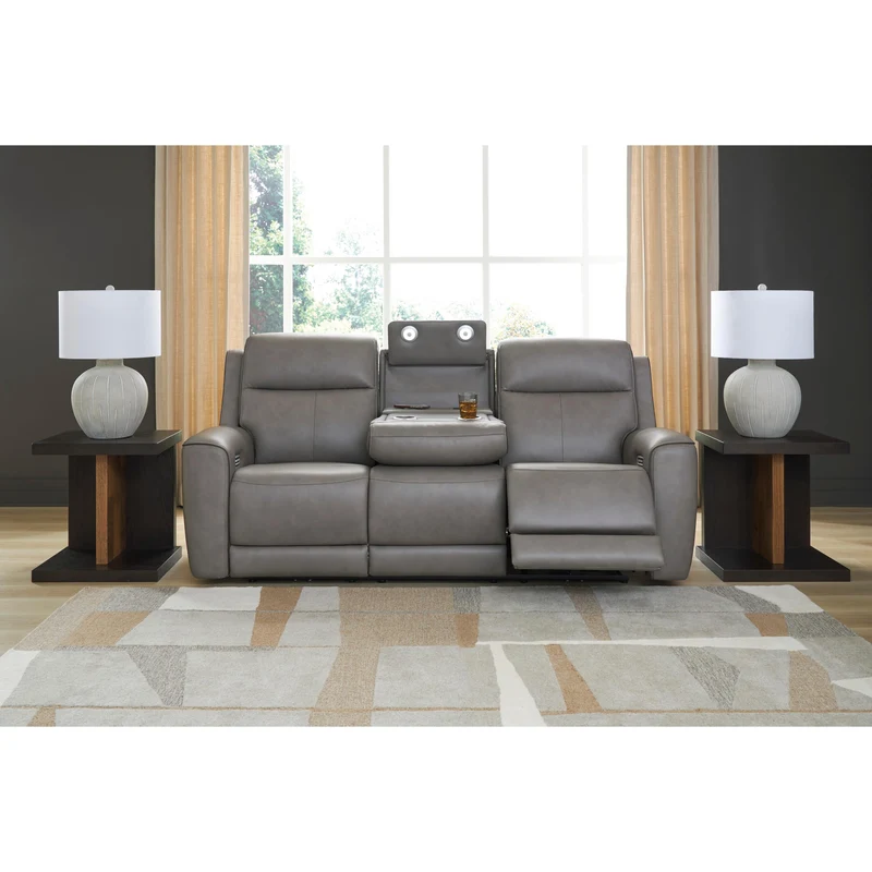 Signature Design by Ashley 5Z-Comfort PCU1090015 Power Reclining Sofa with Adjustable Headrest