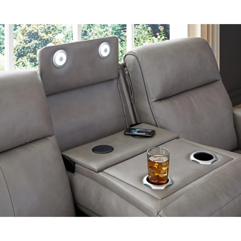 Signature Design by Ashley 5Z-Comfort PCU1090015 Power Reclining Sofa with Adjustable Headrest