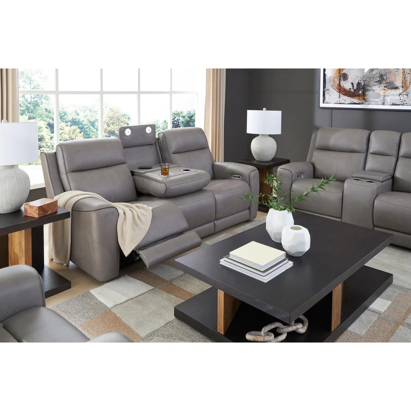Signature Design by Ashley 5Z-Comfort PCU1090015 Power Reclining Sofa with Adjustable Headrest
