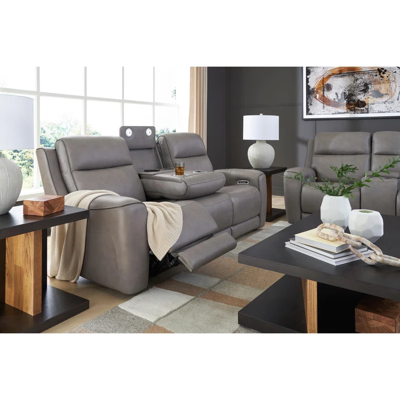 Signature Design by Ashley 5Z-Comfort PCU1090015 Power Reclining Sofa with Adjustable Headrest