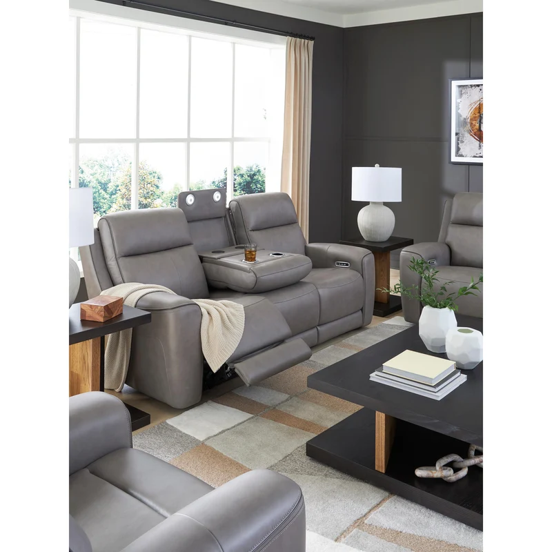 Signature Design by Ashley 5Z-Comfort PCU1090015 Power Reclining Sofa with Adjustable Headrest