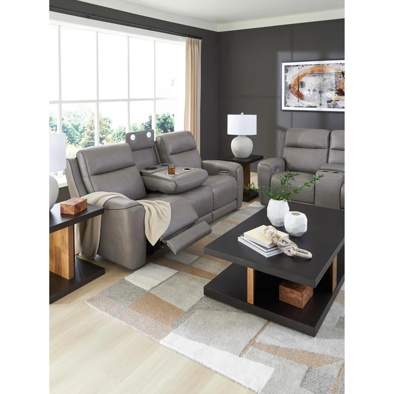 Signature Design by Ashley 5Z-Comfort PCU1090015 Power Reclining Sofa with Adjustable Headrest