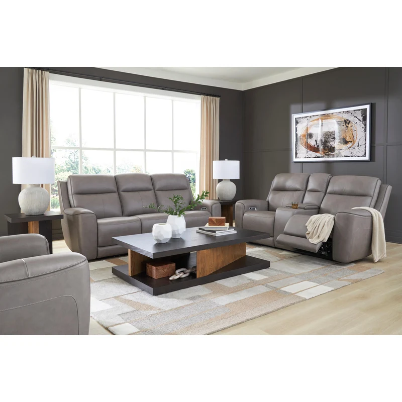 Signature Design by Ashley 5Z-Comfort PCU1090015 Power Reclining Sofa with Adjustable Headrest