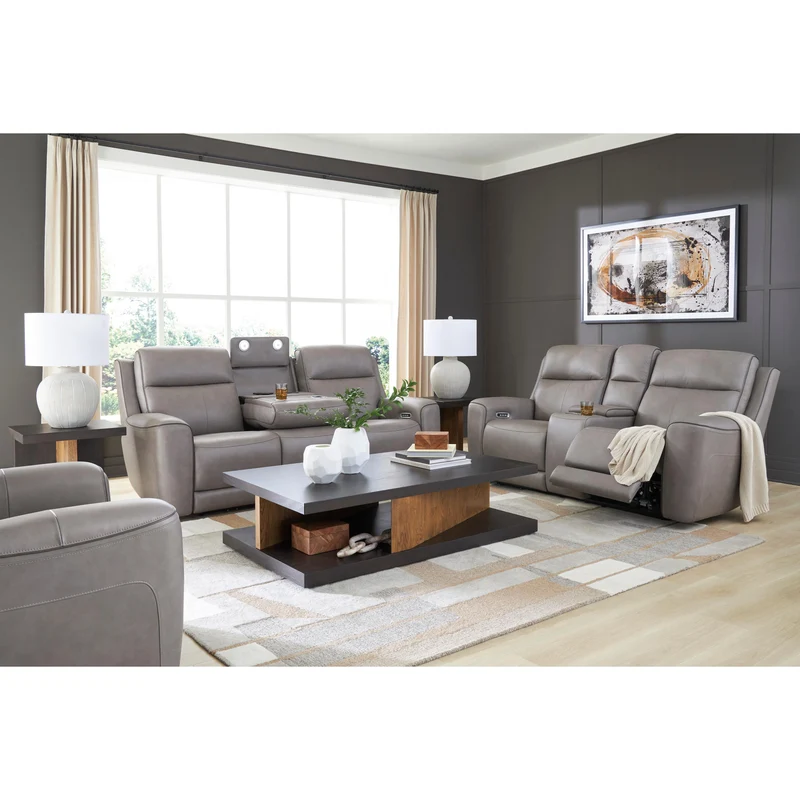 Signature Design by Ashley 5Z-Comfort PCU1090015 Power Reclining Sofa with Adjustable Headrest
