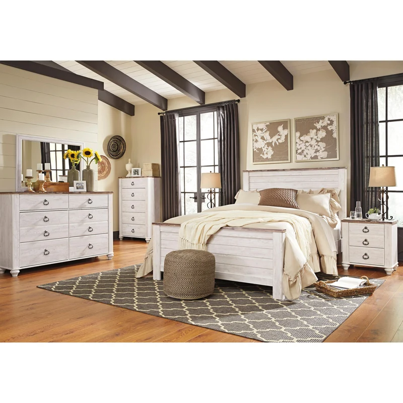 Signature Design by Ashley Willowton B267B37 6 pc Queen Panel Bedroom Set