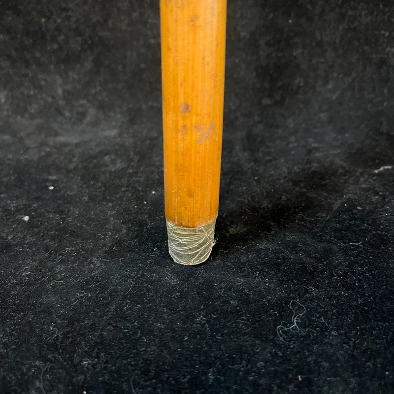Chinese walking stick, carved wood, oriental mountain landscapes
